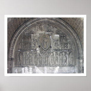 Christus with two angels and scenes from the life poster