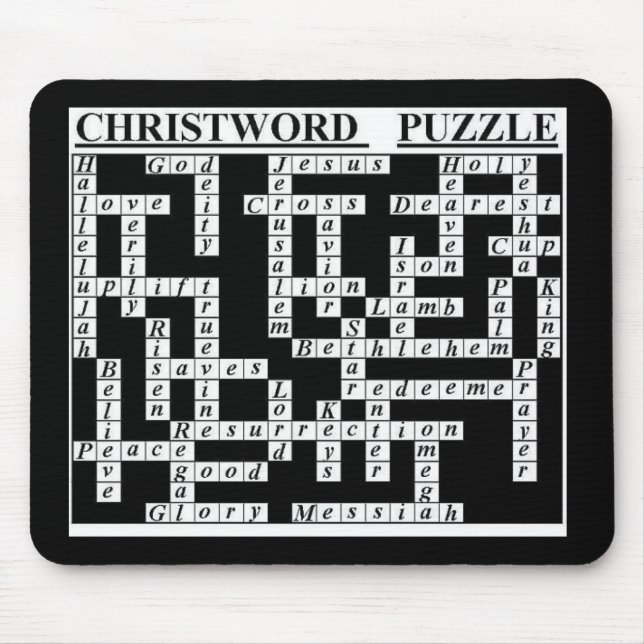Christus-Wort Puzzlespiel Mousepad (Vorne)