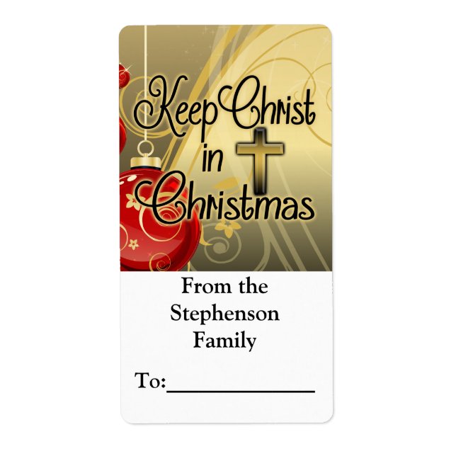 Christus zu Weihnachten behalten, Christlicher Ges (Vorne)