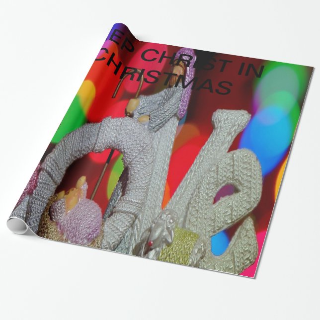 Christus zu Weihnachten mit der Geburt und Liebe b Geschenkpapier (Ungerollt)