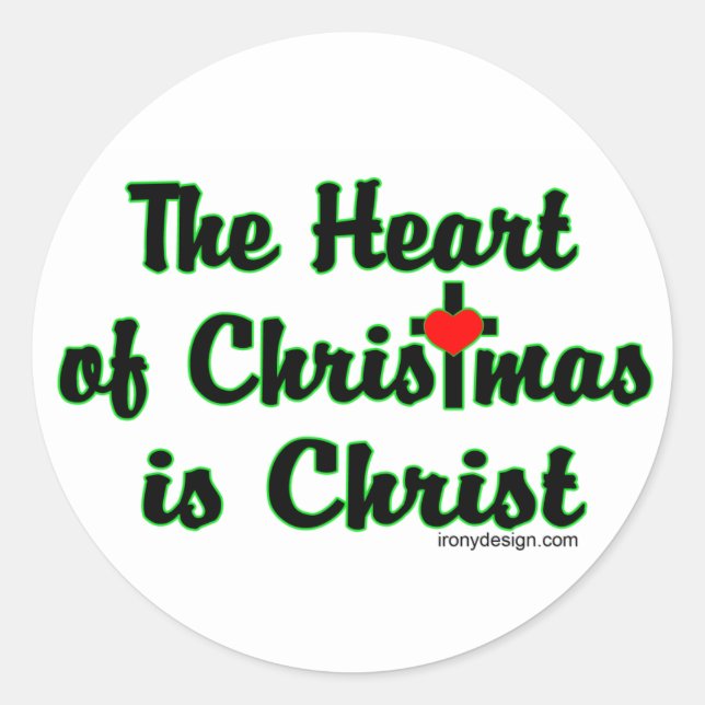 Christus zu Weihnachten Runder Aufkleber (Vorderseite)
