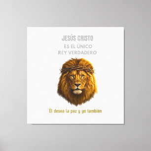 Christusbanner Löwe von Juda - Jesus Christus Leinwanddruck