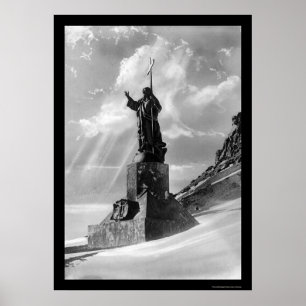 Christusstatue in den Anden 1904 Poster