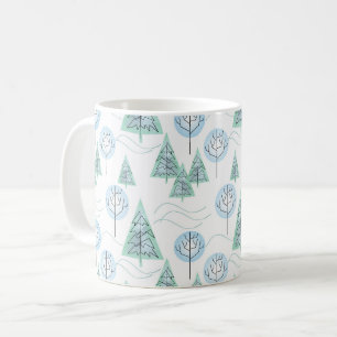Christwald, Weihnachtsbäume, Bäume, Schnee Kaffeetasse