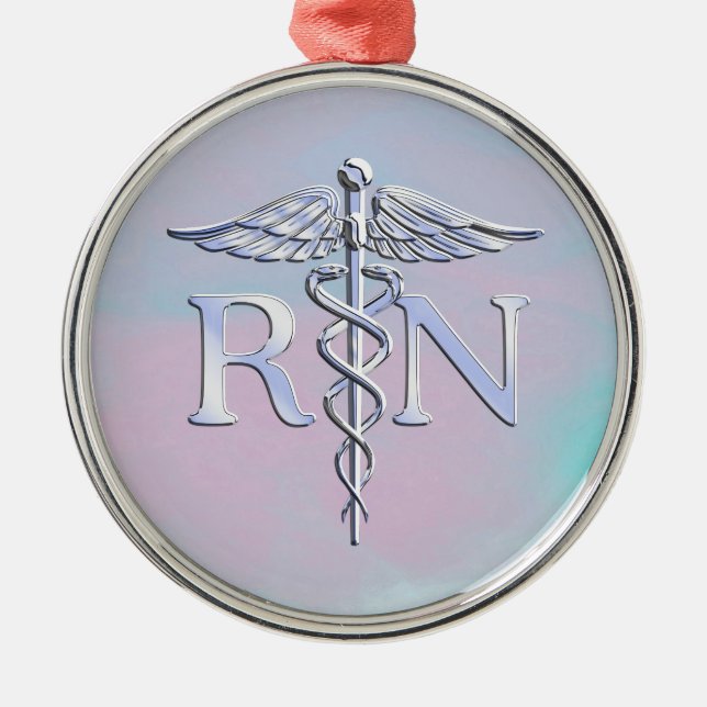 Chrom-Art RNcaduceus-medizinischer Ornament Aus Metall (Vorne)