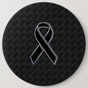 Chrom-Art-Schwarz-Band-Bewusstseins-Dekor Button