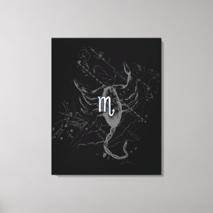 Chrom-Art-Skorpions-Tierkreis-Symbol auf Hevelius Leinwanddruck