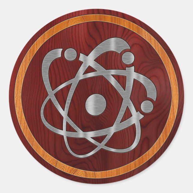 Chrom-Atom Runder Aufkleber (Vorderseite)