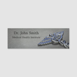Chrom Berufliche Medical Caduceus Namensschild