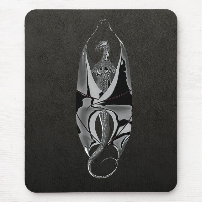 Chrom-Drache Mousepad (Vorne)