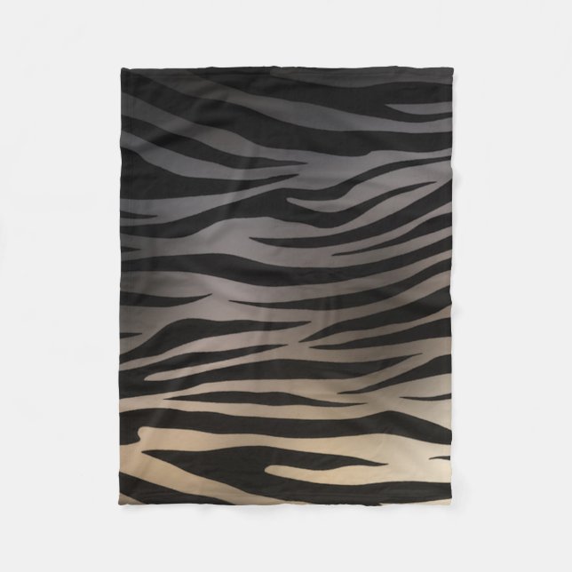 Chrom-Effektzebra-Druck Fleecedecke (Vorderseite)
