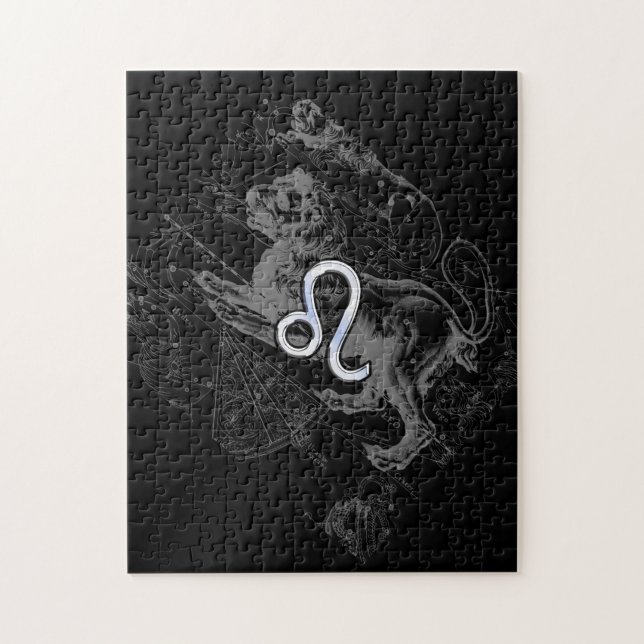 Chrom mag Löwe-Tierkreis-Konstellations-Karte (Vertikal)