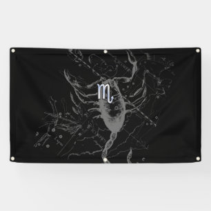 Chrom mag Skorpions-Tierkreis-Zeichen auf Hevelius Banner