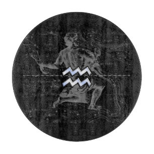 Chrom mag Wassermann-Zeichen auf Hevelius Karte Schneidebrett