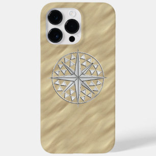 Chrom Nautical Compass on Sandy Beach Print title_seo2