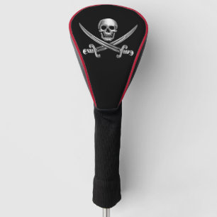 Chrom-Piratenflagge Golf Headcover