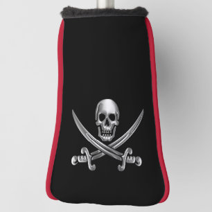 Chrom-Piratenflagge Golf Headcover