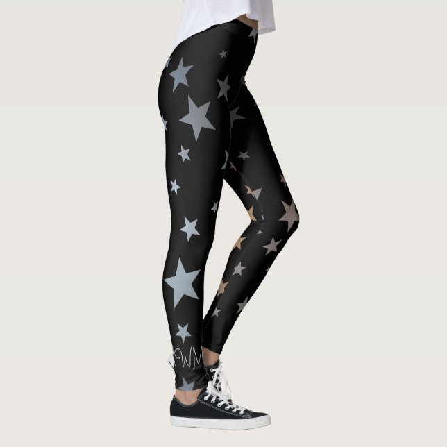 Chrom-silberne Sternchen-Vereinbarung Leggings (Rechts)