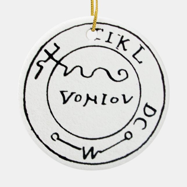 CHROM SKULL DAMASK / PIRATEN TREASURE MAP KERAMIKORNAMENT (Vorne)