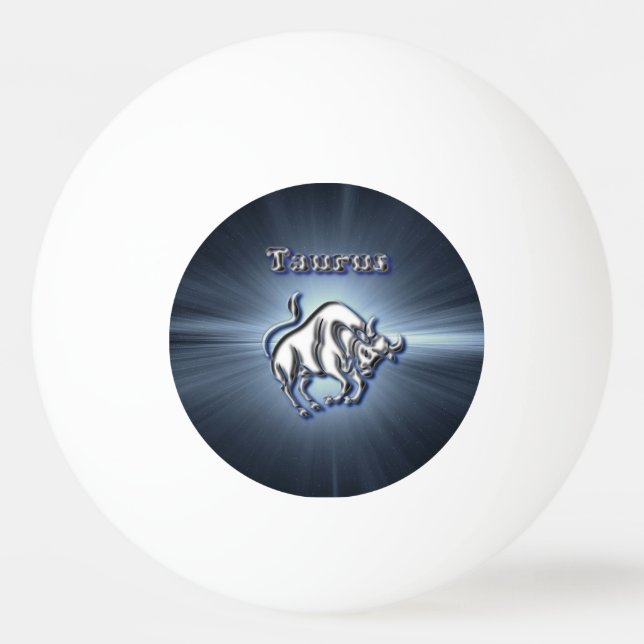 Chrom-Stier Tischtennisball (Vorderseite)
