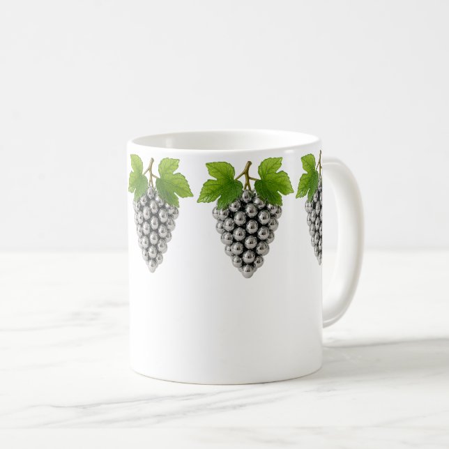 Chrom-Trauben-Muster Kaffeetasse (VorderseiteRechts)