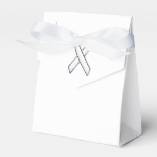Chrom umgeschnalltes Art-weißes Band-Bewusstsein Geschenkschachtel