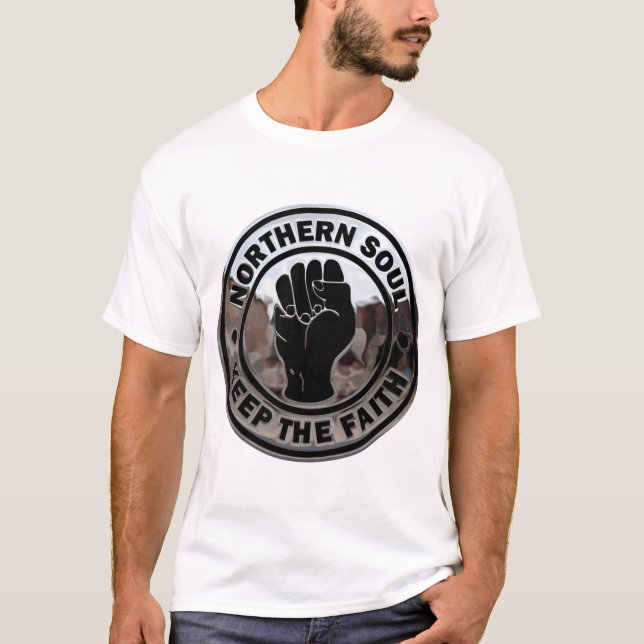 Chrom und Schwarz des nördlichen Souls T-Shirt (Vorderseite)