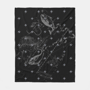 Chrom wie das Sternzeichen Fische auf Hevelius Fleecedecke