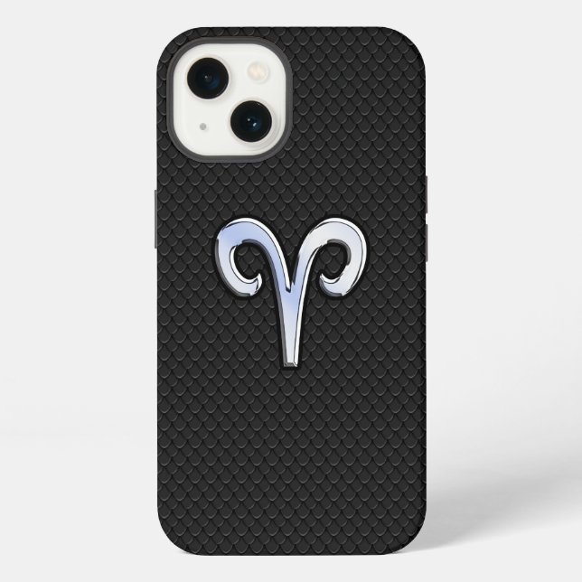 Chrom wie das Sternzeichen Widder iPhone Hülle (Rückseite)