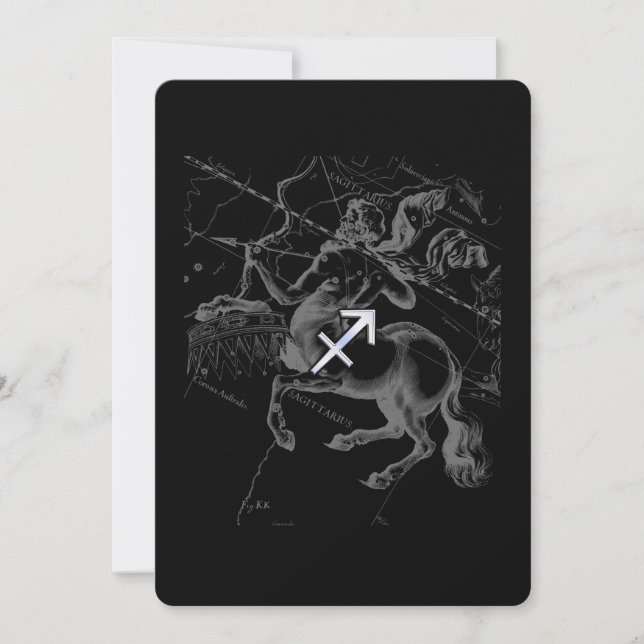 Chrom wie Sagittarius Zodiac Signage Hevelius Deco (Vorderseite)
