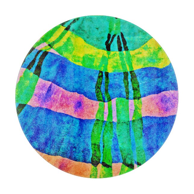 Chroma Abstrakt Elegance Muster Schneidebrett (Vorderseite)