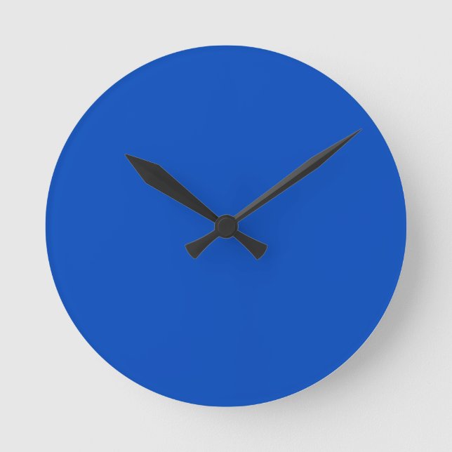 Chroma-Schlüsselfarbe Blau Runde Wanduhr (Vorderseite)
