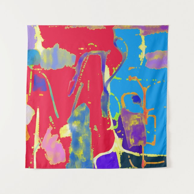 Chromatic Collision  Primary Pulse Wandteppich (Vorderseite)