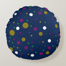 Chromatic Confetti Rundkissen Rundes Kissen