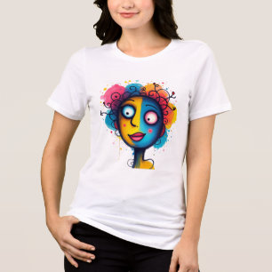 "Chromatic Dream" - Abstrakter Pop Tri-Blend Shirt