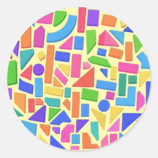 Chromatic Geometry Runder Aufkleber
