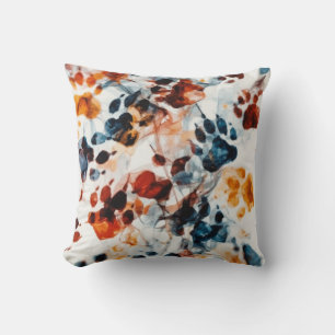 Chromatic Paw Prints Kissen