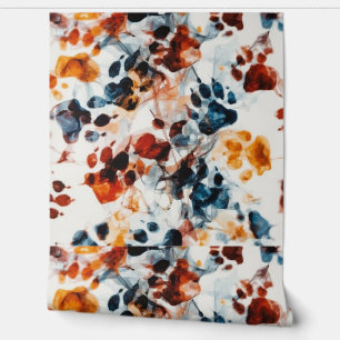 Chromatic Paw Prints Tapete
