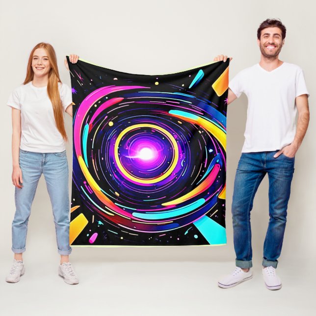 Chromatic Vortex Art Fleecedecke (Beispiel)
