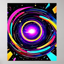 Chromatic Vortex Art Poster