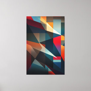 Chromatische Formen - Abstrakte geometrische Kunst Leinwanddruck