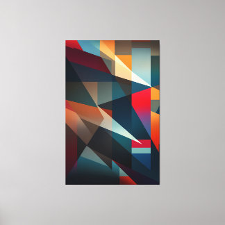 Chromatische Formen - Abstrakte geometrische Kunst Leinwanddruck