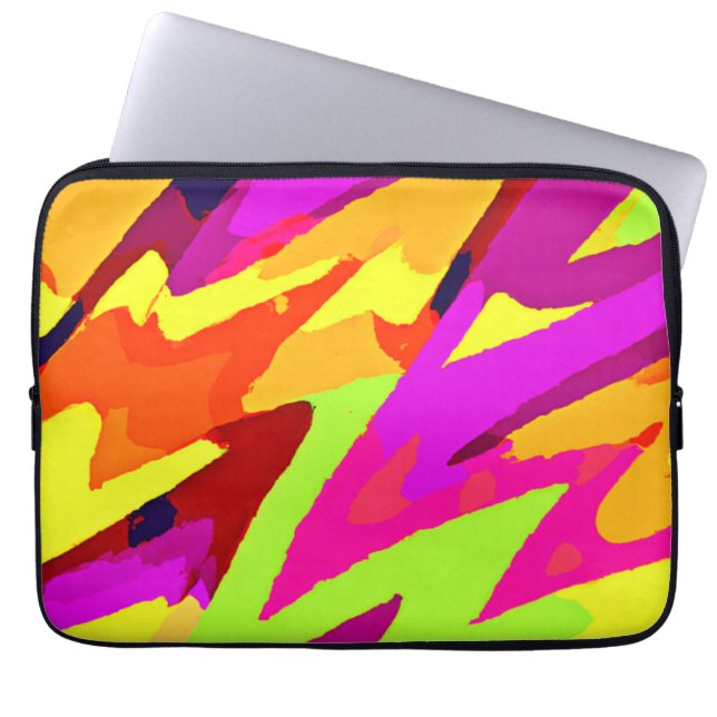 Chromatische Kunstfusion Laptopschutzhülle (Vorderseite)