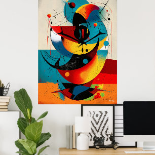 Chromatische Spirale – Abstraktes Mittelalter-Moti Poster