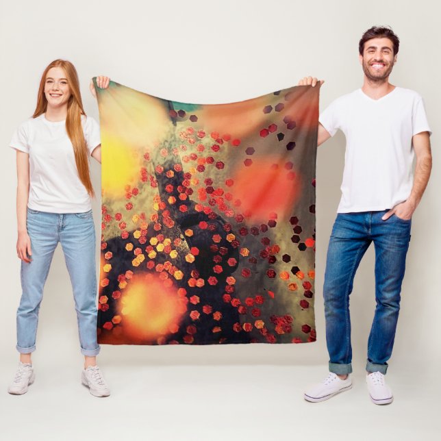 Chromatischer Ausbruch – Künstlerischer Fleece-Dec Fleecedecke (Beispiel)