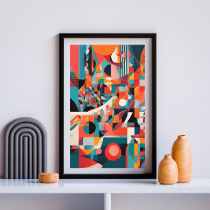 Chromatischer Fluss der Geometrie Poster