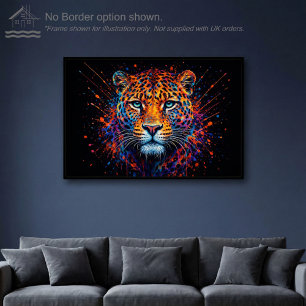 Chromatischer Leopard – Wandkunst Druck Poster