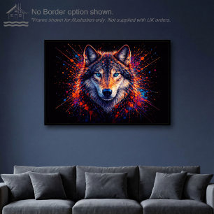 Chromatischer Wolf – Wandkunst Druck Poster
