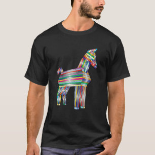 Chromatisches abstraktes farbenfrohes Trojanisches T-Shirt