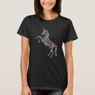 Chromatisches abstraktes Pferd Aquarell Kunst Reit T-Shirt